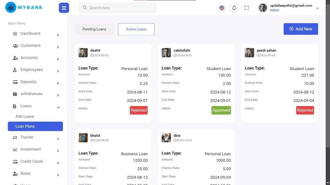 Banking System screenshot 1