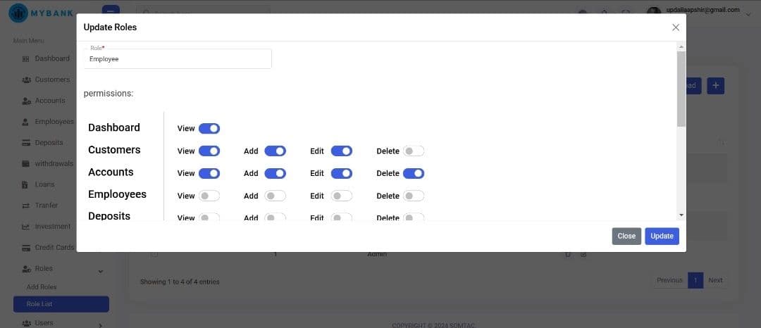 Banking System screenshot 4